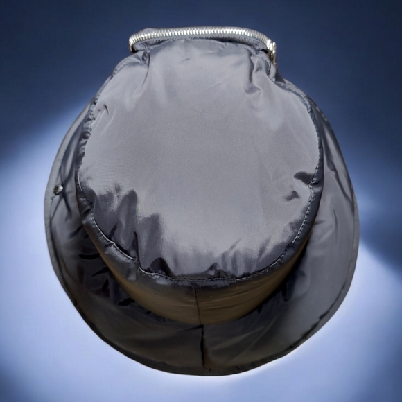 MADDEN NYC Puffer Bucket Hat with Rhinestone Zipper Purse - Picture 6 of 10